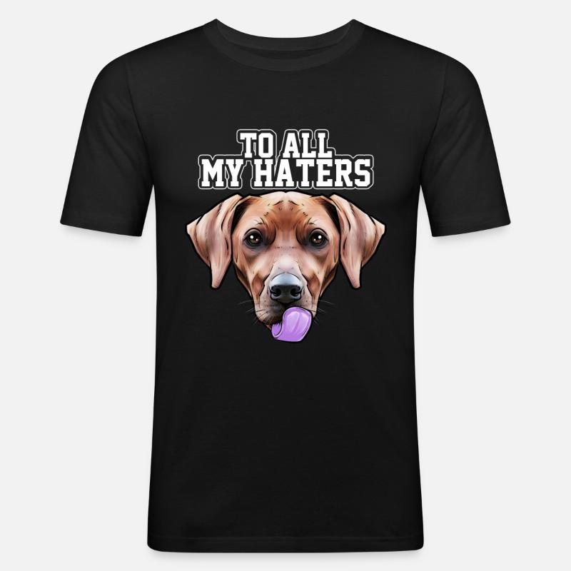Rhodesian Ridgeback - Männer Slim Fit T-Shirt - Schwarz