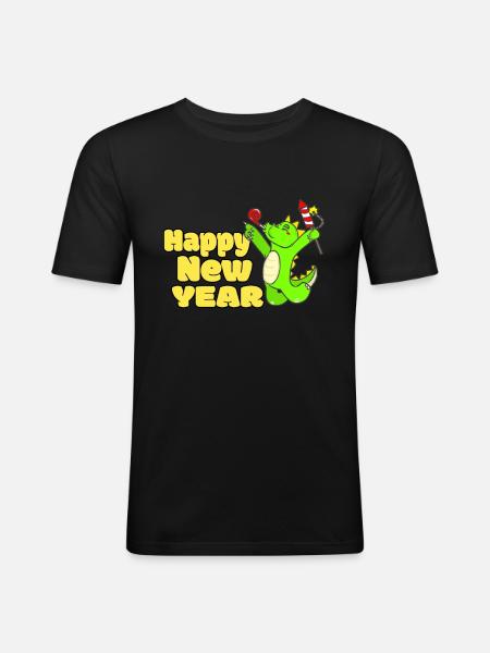 NEW YEAR’S EVE - Men's Slim Fit T-Shirt - black