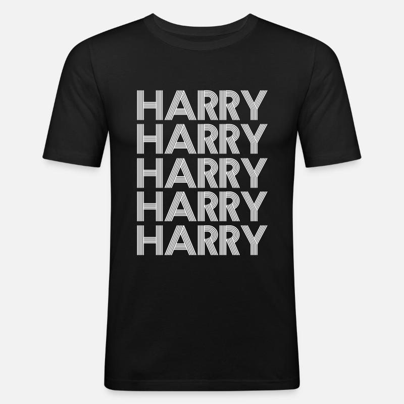 Harry Harry Harry Spitzname - Männer Slim Fit T-Shirt - Schwarz