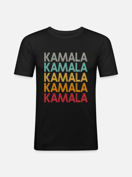 Kamala Harris - Men's Slim Fit T-Shirt - black