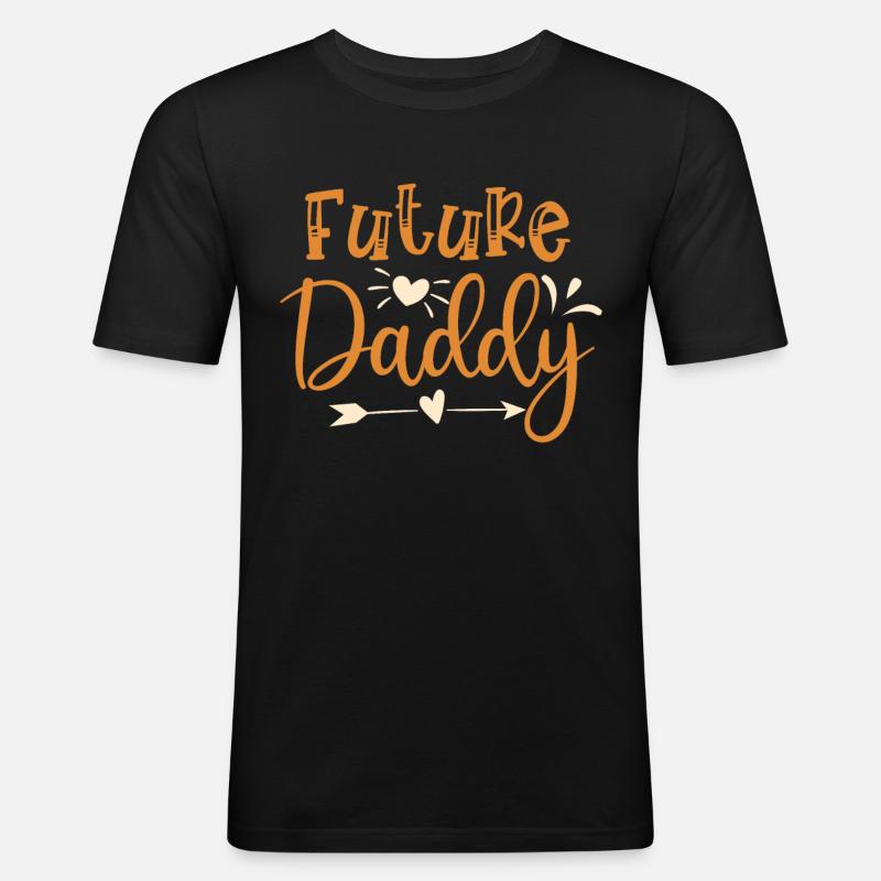 Futuro papà - Maglietta aderente da uomo - nero