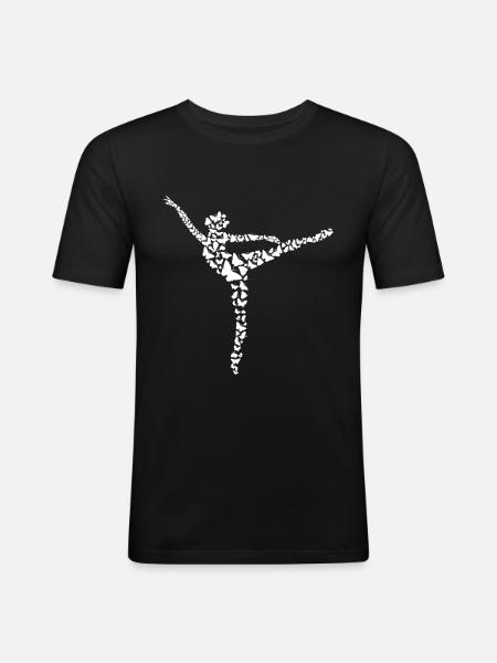 Ballerine Girl - Ballet Danseuse - T-shirt près du corps Homme - noir