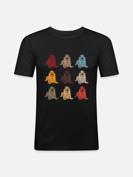 Basset Hound | Chien chien cadeau - T-shirt près du corps Homme - noir