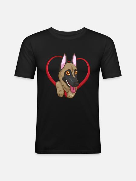 Belgian Malinois Belgian Shepherd Dog - Men's Slim Fit T-Shirt - black