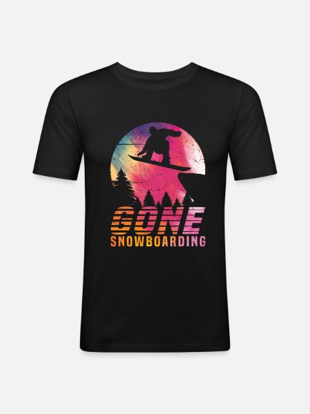 Freestyle Snowboarder Snowboard Gone Snowboarding - Men's Slim Fit T-Shirt - black