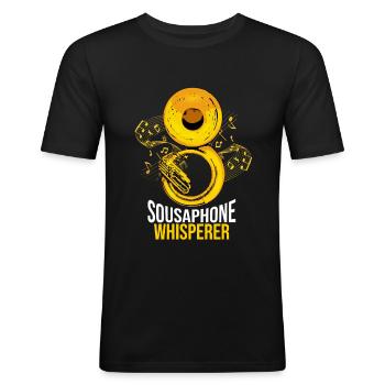 Sousaphon Geschenk Männer Orchester Big Band Tuba - Männer Slim Fit T-Shirt - Schwarz - Vorne - Nik (191cm)