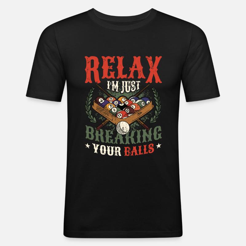 Billards Pool Players - Männer Slim Fit T-Shirt - Schwarz