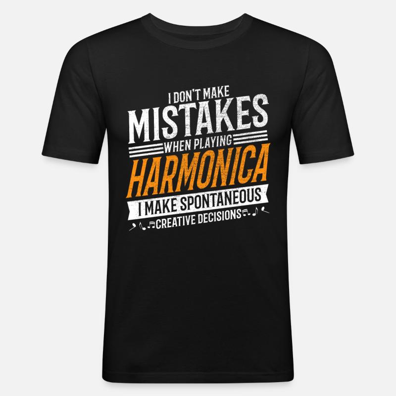 Harmonica Creative Harmonica Player - T-shirt près du corps Homme - noir