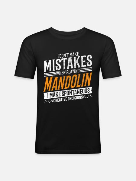 Mandolin Music Lovers Mandolin Player - Men's Slim Fit T-Shirt - black