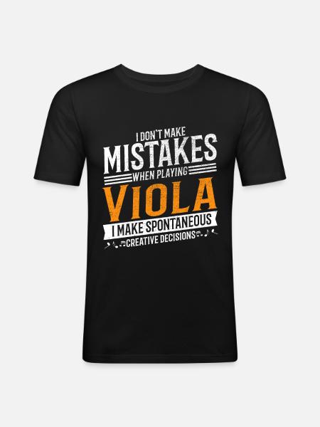 Viola Music Lovers Altiste créatif - T-shirt près du corps Homme - noir