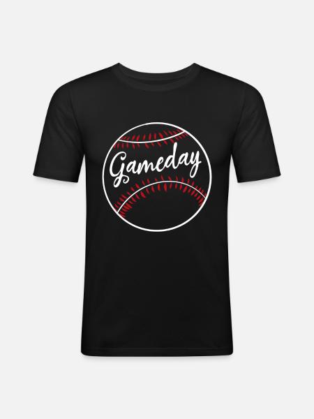 Baseball Game Day - Men's Slim Fit T-Shirt - black