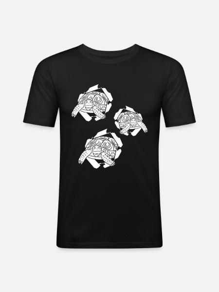 Happy Turtles Funny Turtle Scouts - Men's Slim Fit T-Shirt - black
