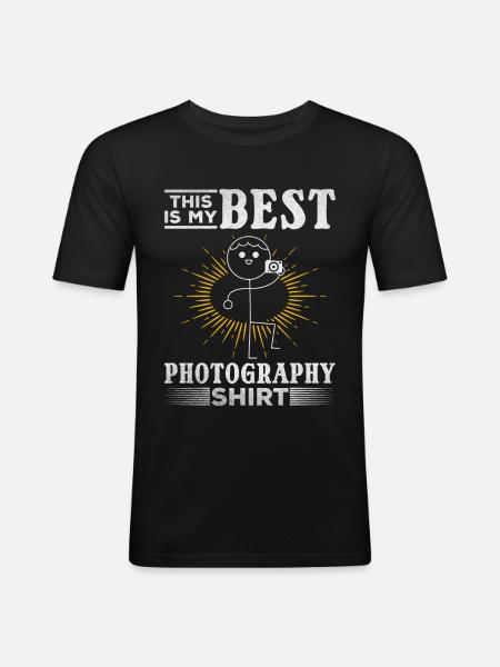 Photo: This is my best - Men's Slim Fit T-Shirt - black