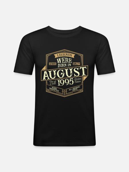 August 1995 Birthday Man - Men's Slim Fit T-Shirt - black