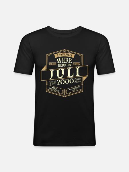 July 2000 Birthday Man - Men's Slim Fit T-Shirt - black