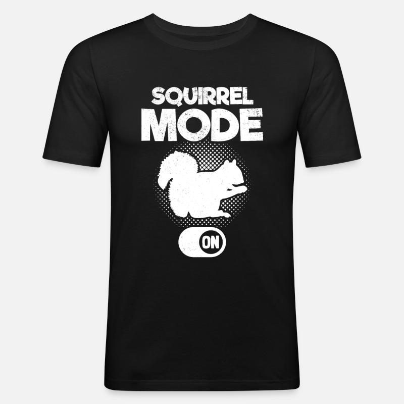 Squirrel Mode on Squirrel Lovers - Men's Slim Fit T-Shirt - black