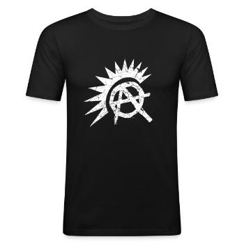 Punk rock musique punk rocker punks punk cadeau - T-shirt près du corps Homme - noir - Devant - Nik (191cm)