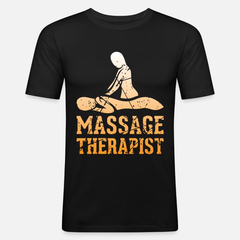 Massagetherapeutin Massagetherapie - Männer Slim Fit T-Shirt - Schwarz