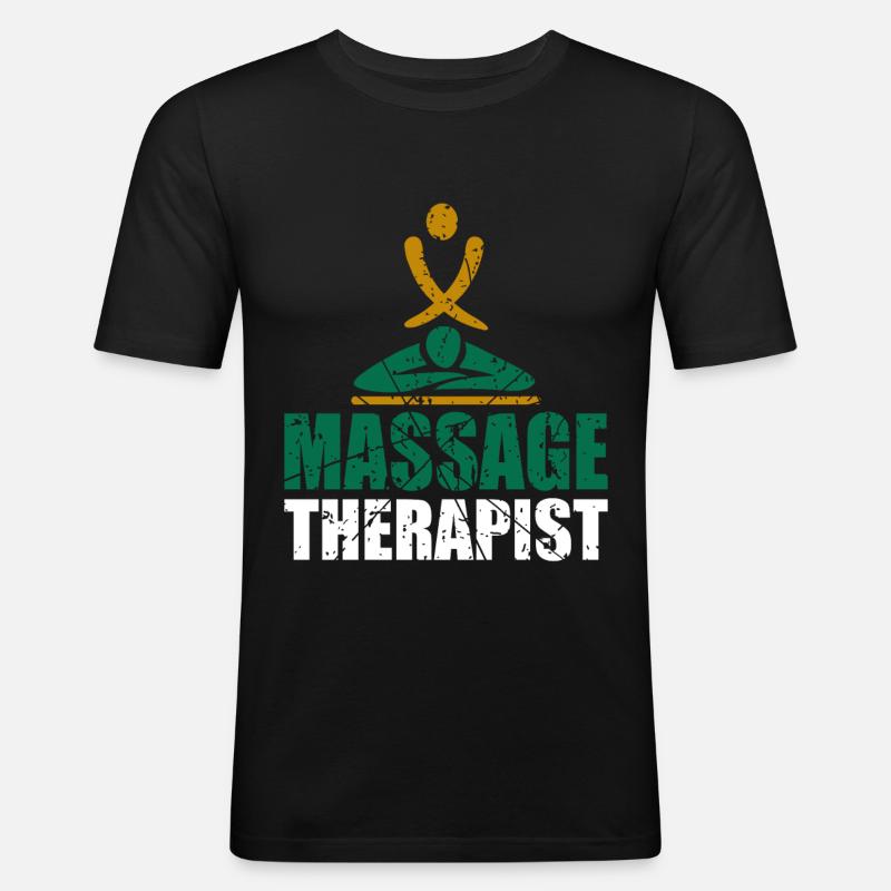 Massagetherapeut Massagetherapie Arbeit - Männer Slim Fit T-Shirt - Schwarz