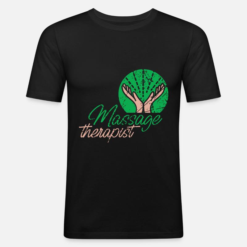 Massagetherapeut Massagetherapie Arbeit - Männer Slim Fit T-Shirt - Schwarz