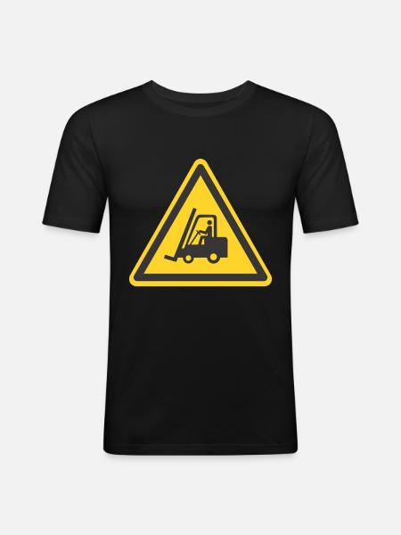 Staplerfahrer Gabelstaplerfahrer Gabelstapler - Männer Slim Fit T-Shirt - Schwarz