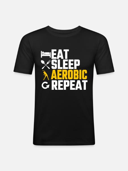 Aerobics - Men's Slim Fit T-Shirt - black