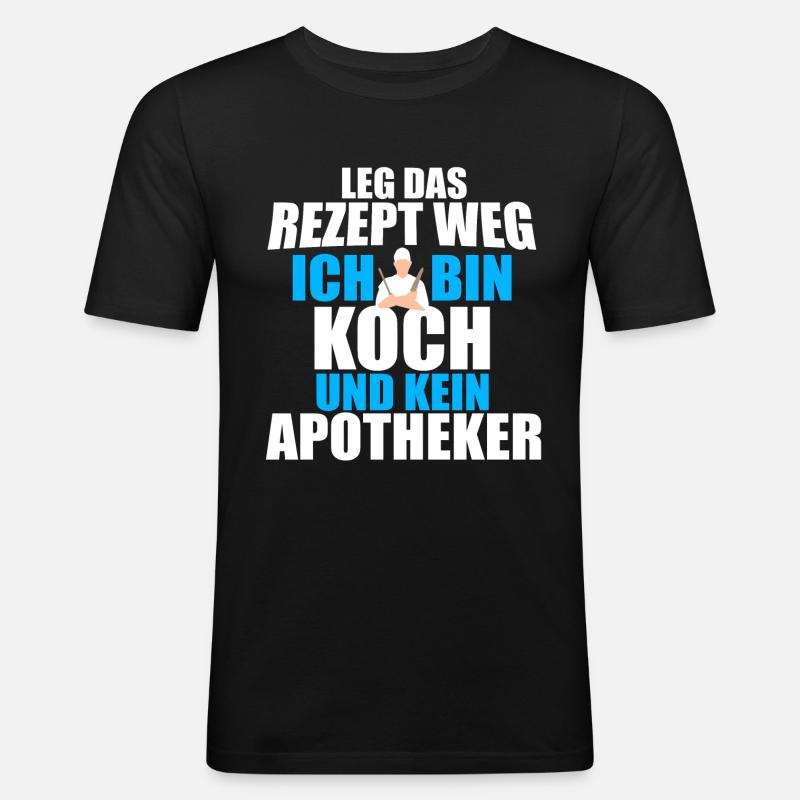 KOCH - Ich bin Koch - Männer Slim Fit T-Shirt - Schwarz