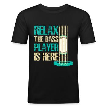 Bass Players - Men's Slim Fit T-Shirt - black - Front - Nik (191cm)