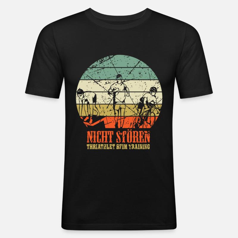 Triathlet Triathlon - Männer Slim Fit T-Shirt - Schwarz