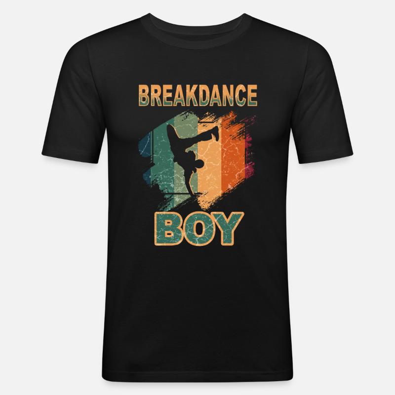 Breakdance Junge Tänzer Breakdancing - Männer Slim Fit T-Shirt - Schwarz