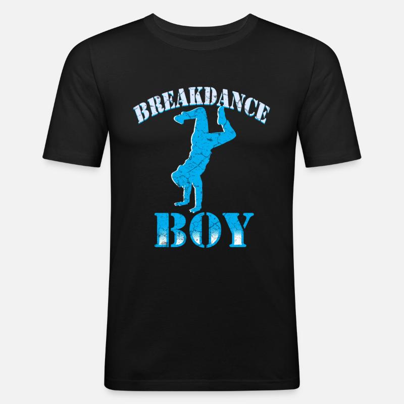 Breakdance Junge Breakdancing Kinder - Männer Slim Fit T-Shirt - Schwarz