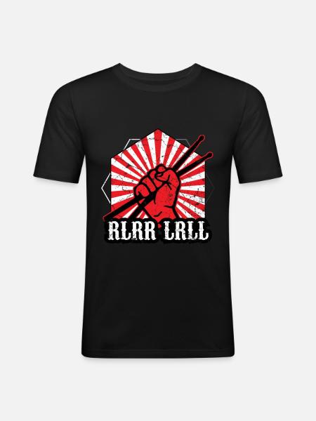 Drums Rule Drum Sticks - Men's Slim Fit T-Shirt - black