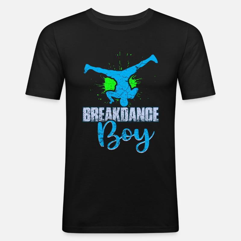Breakdance Junge Breakdancing Kinder - Männer Slim Fit T-Shirt - Schwarz