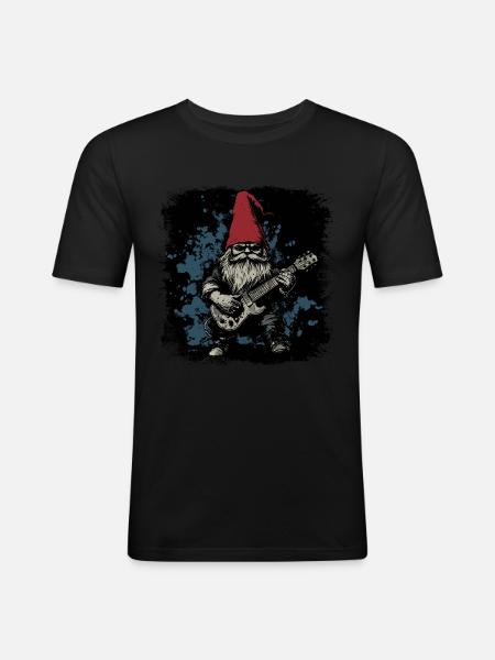 Transat nain de jardin - T-shirt près du corps Homme - noir