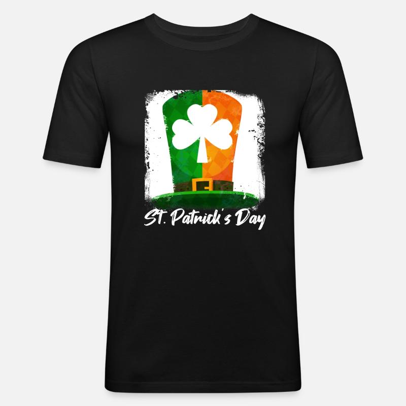 St. Patrick's Day - Men's Slim Fit T-Shirt - black