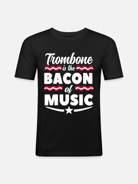 Trombone - Men's Slim Fit T-Shirt - black