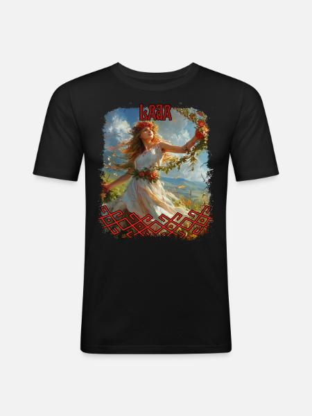 Divinité slave Lada Déesse Folklore Mythologie - T-shirt près du corps Homme - noir