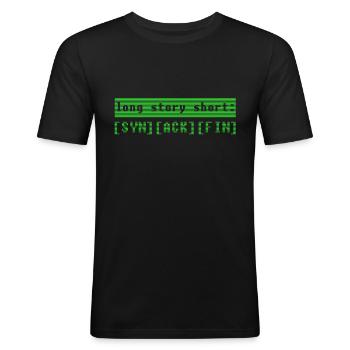 Lustiges System Administrator Geschenk - Männer Slim Fit T-Shirt - Schwarz - Vorne - Nik (191cm)