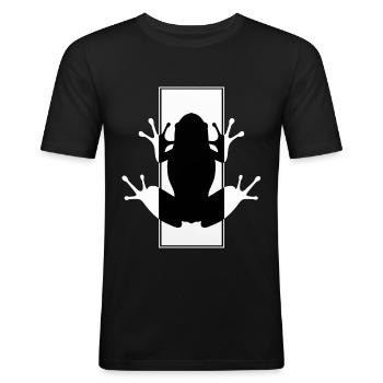Frog, biology, amphibians, lurches, zoology - Men's Slim Fit T-Shirt - black - Front - Nik (191cm)
