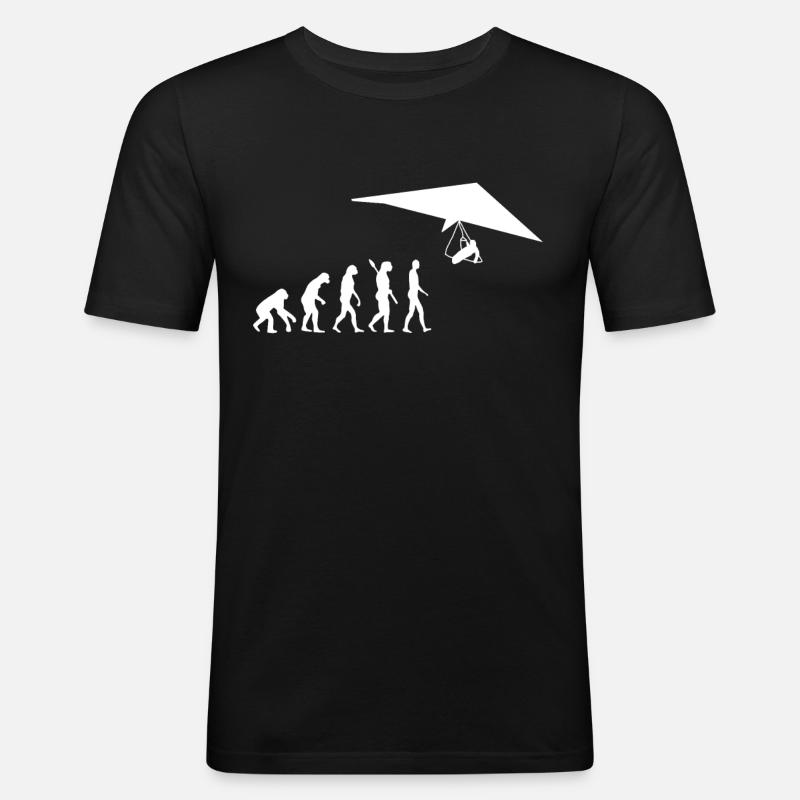 Hängegleiter Evolution Drachenflieger Tandemflug - Männer Slim Fit T-Shirt - Schwarz