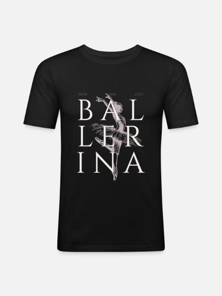 Ballerina Dance Dancer Gift - Men's Slim Fit T-Shirt - black