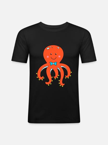 Octopus octopus octopus - Men's Slim Fit T-Shirt - black