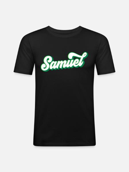 Samuel Couleurs changeantes - T-shirt près du corps Homme - noir