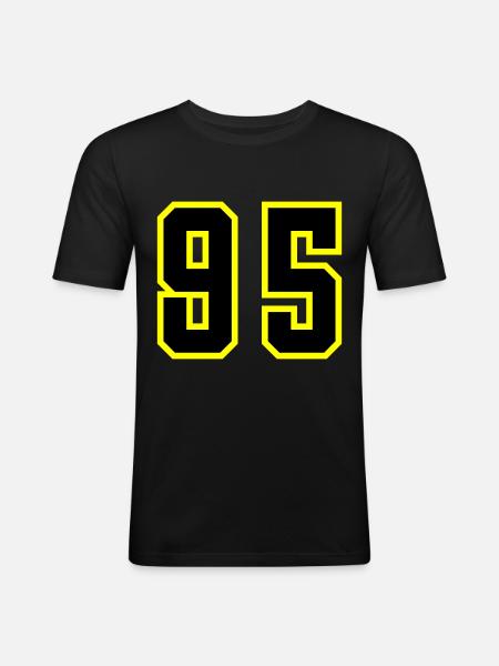 95 Number Leotard - Men's Slim Fit T-Shirt - black