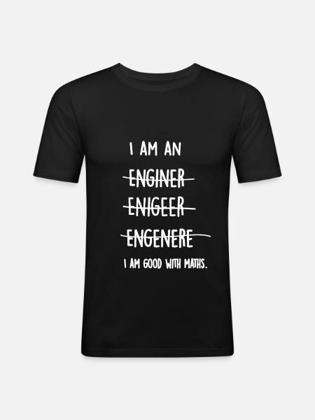 Funny ingeniør student matematik fysik gave - Herre Slim Fit T-Shirt - sort
