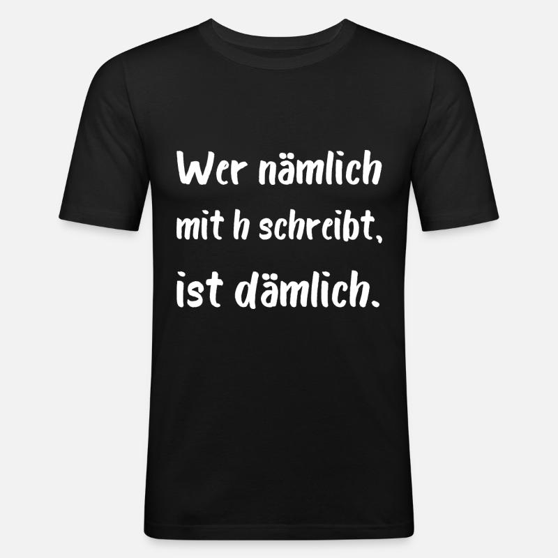 Grammatik Englischlehrer Englisch Sprache Lernen - Männer Slim Fit T-Shirt - Schwarz