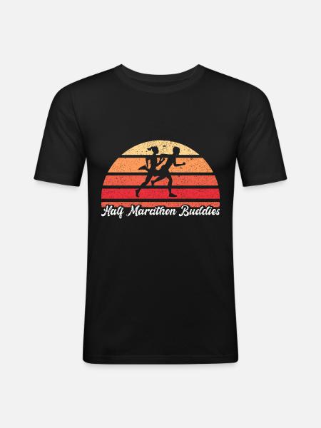 Running Runner Jogger Gift - Men's Slim Fit T-Shirt - black