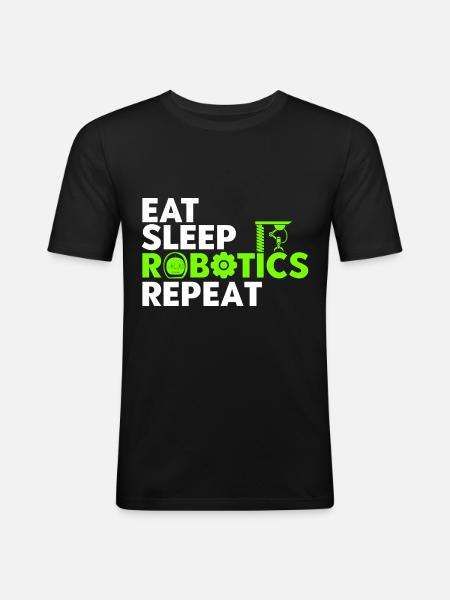 Robot Engineer Teacher Robotics Engineer - Men's Slim Fit T-Shirt - black