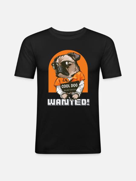 Cool Dog Wanted! - Men's Slim Fit T-Shirt - black