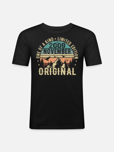 November 2009 Birthday Gift - November 2009 - Men's Slim Fit T-Shirt - black